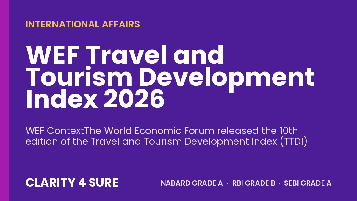 WEF Travel and Tourism Development Index 2026