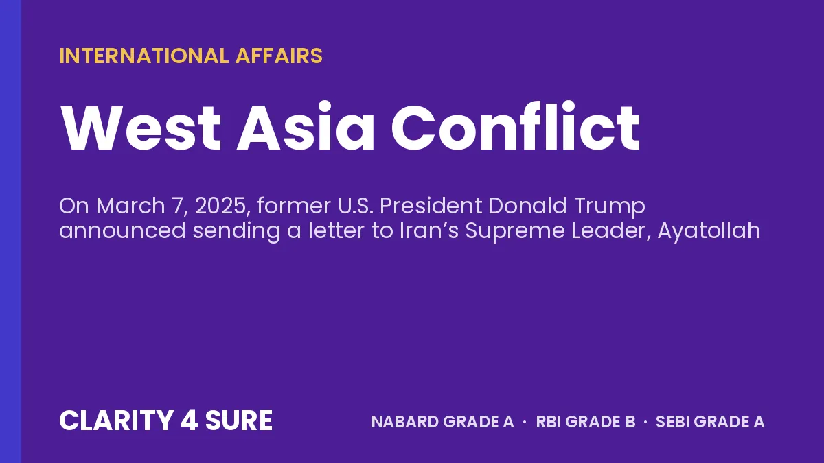 West Asia Conflict