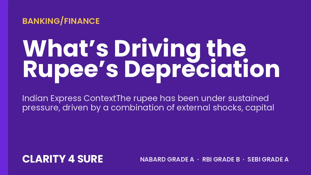 What’s Driving the Rupee’s Depreciation