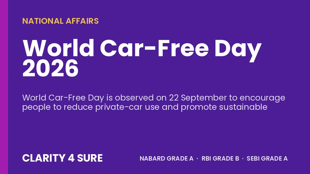 World Car-Free Day 2026