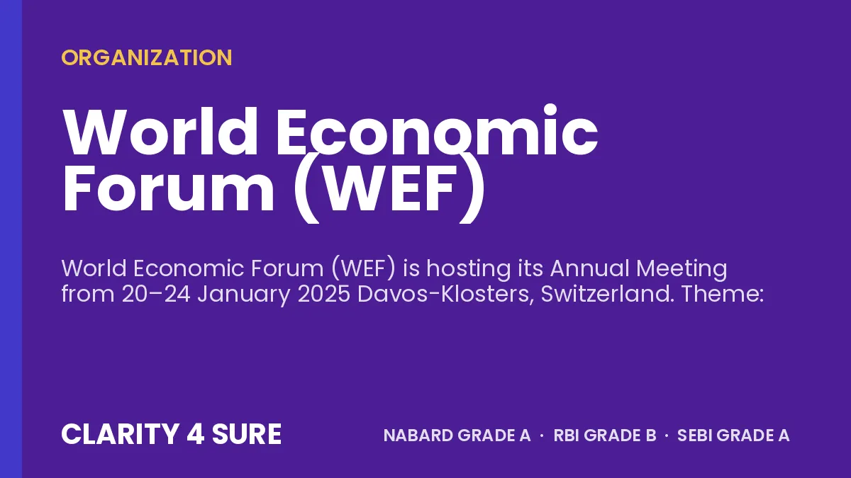 World Economic Forum (WEF)