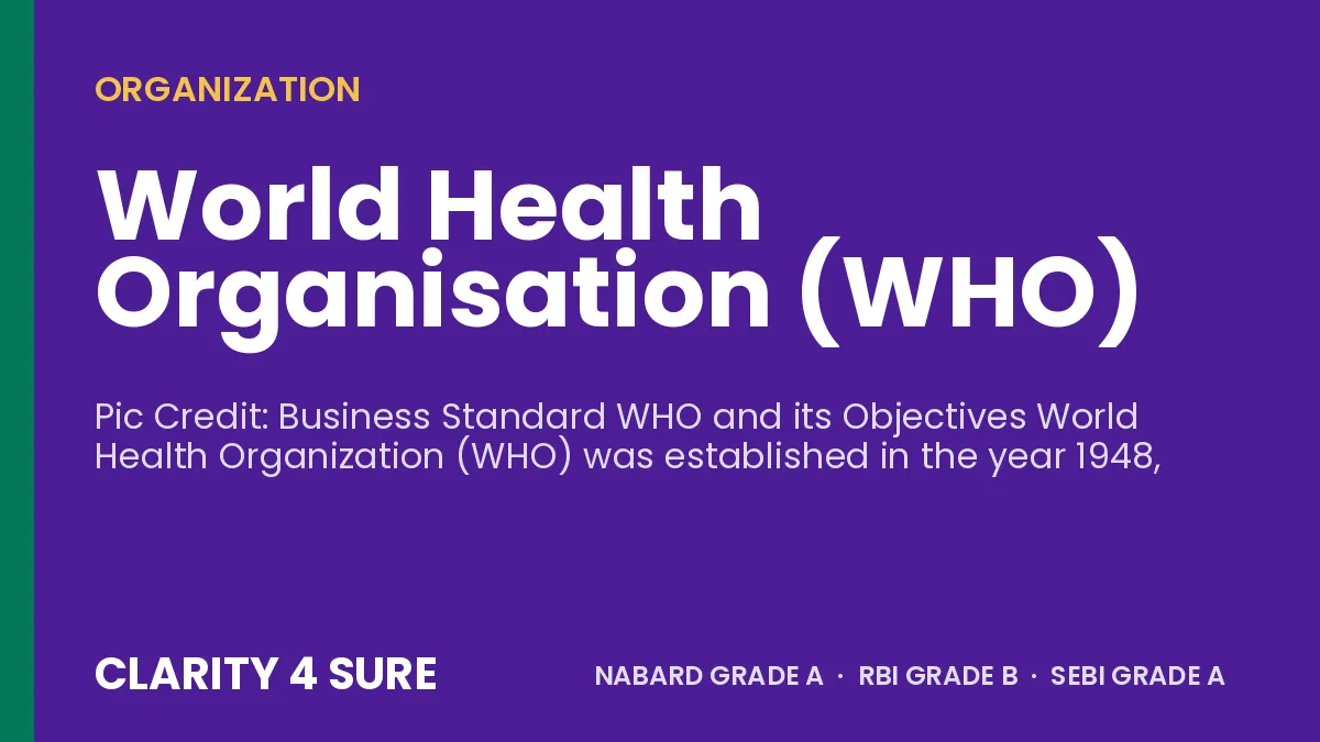 World Health Organisation (WHO)