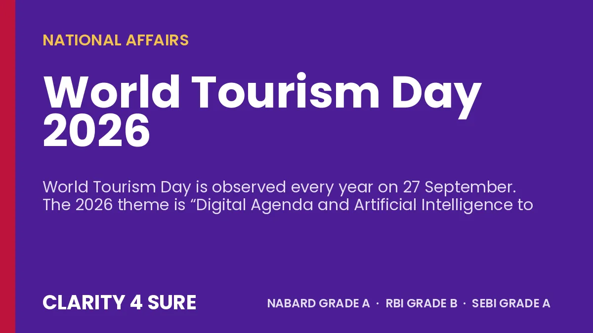 World Tourism Day 2026