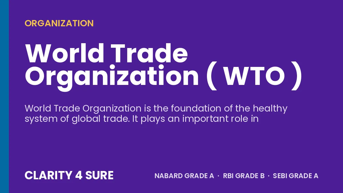 World Trade Organization ( WTO )