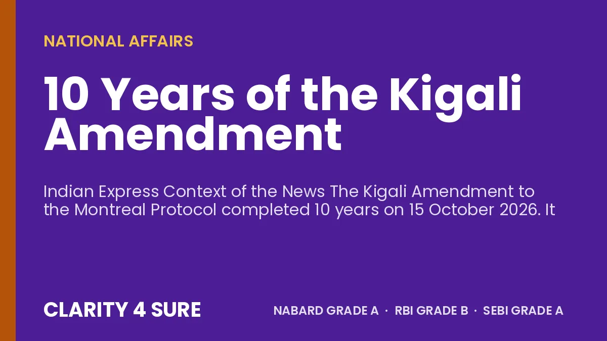 10 Years of the Kigali Amendment