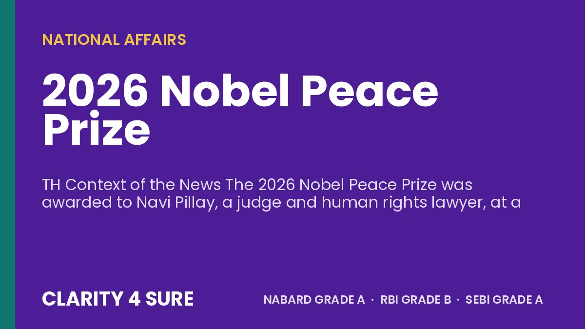 2026 Nobel Peace Prize