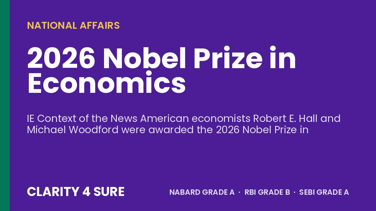 2026 Nobel Prize in Economics