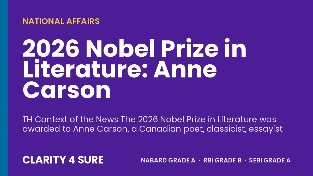 2026 Nobel Prize in Literature: Anne Carson