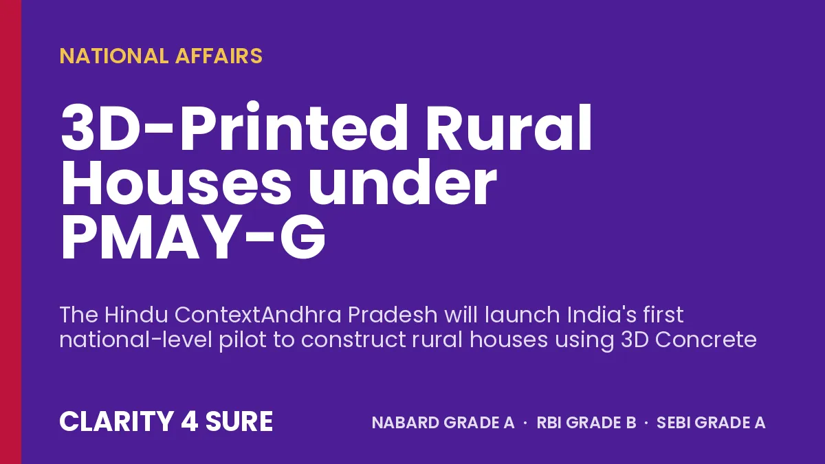 3D-Printed Rural Houses under PMAY-G