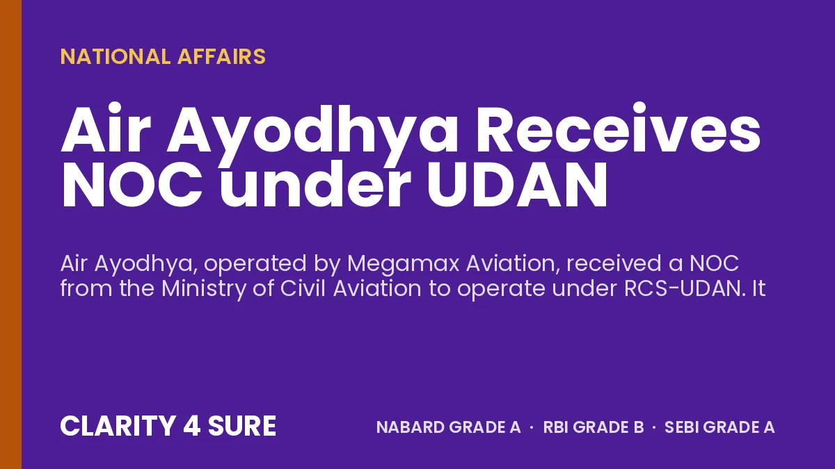 Air Ayodhya Receives NOC under UDAN