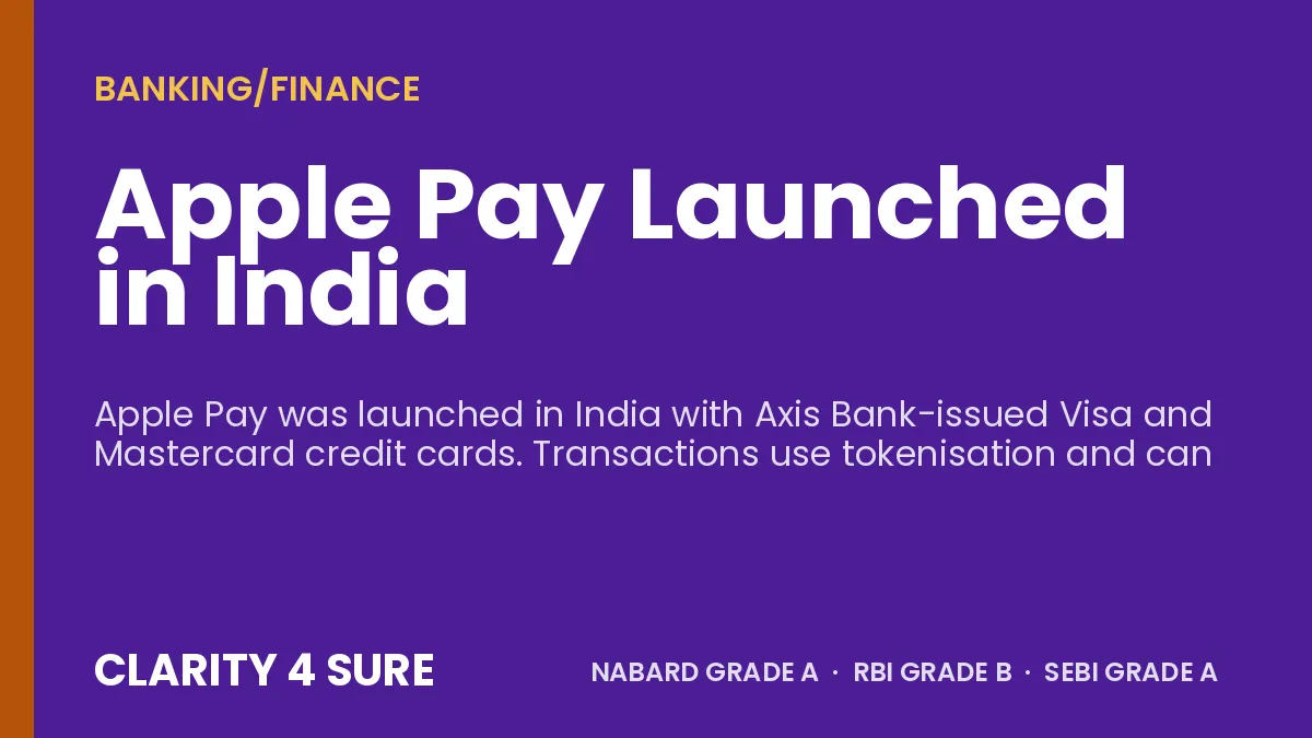 Apple Pay Launched in India