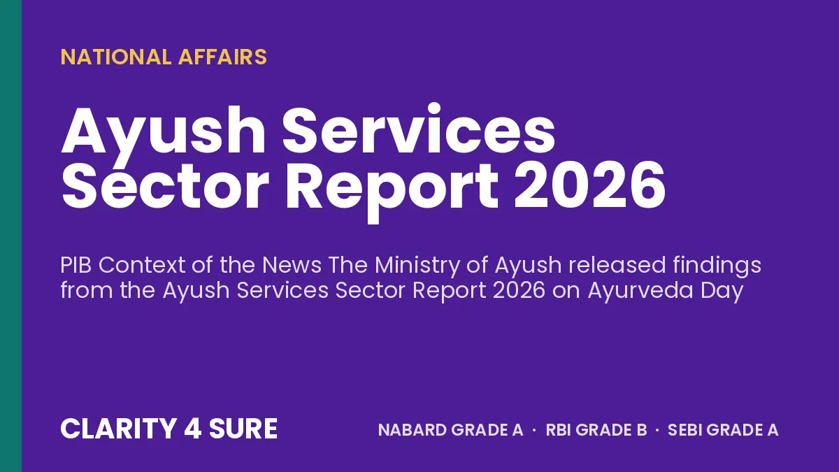 Ayush Services Sector Report 2026