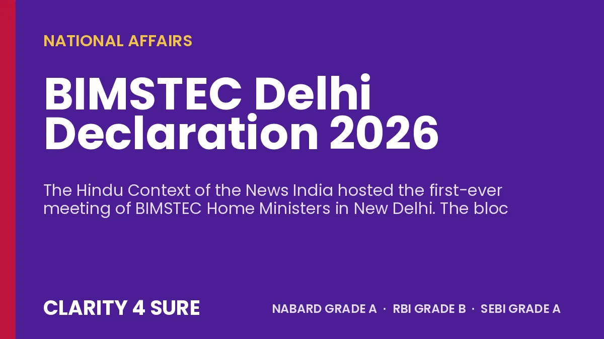 BIMSTEC Delhi Declaration 2026