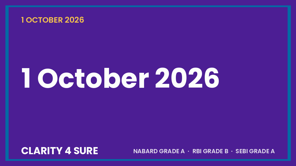 Daily Current Affairs (DCA) 01 October, 2026