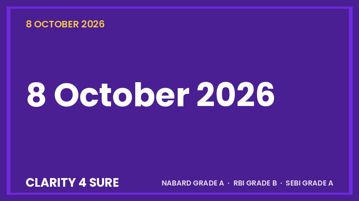 Daily Current Affairs (DCA) 08 October, 2026