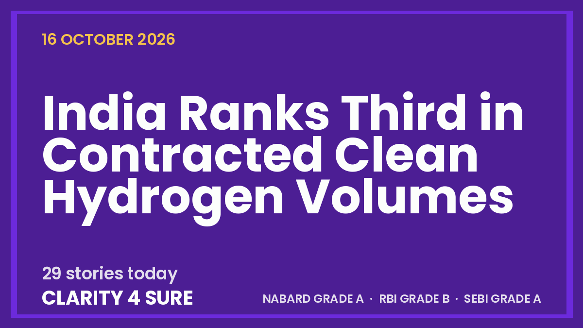 Daily Current Affairs (DCA) 16 October, 2026