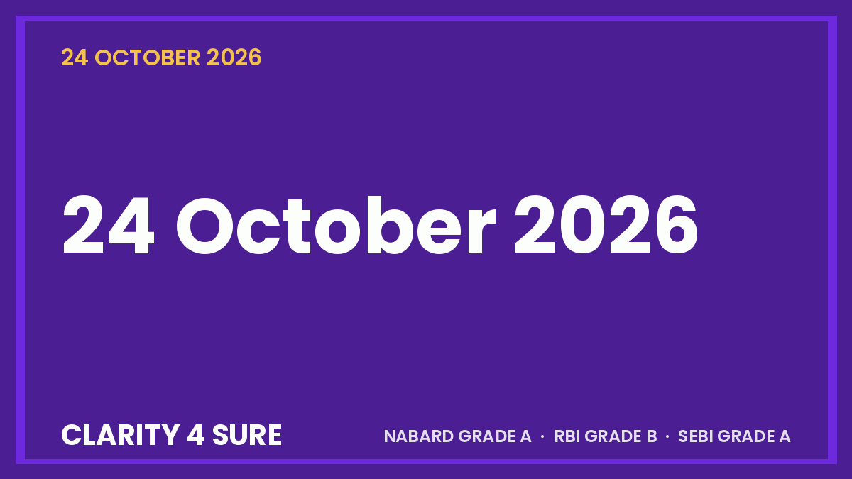 Daily Current Affairs (DCA) 24 October, 2026