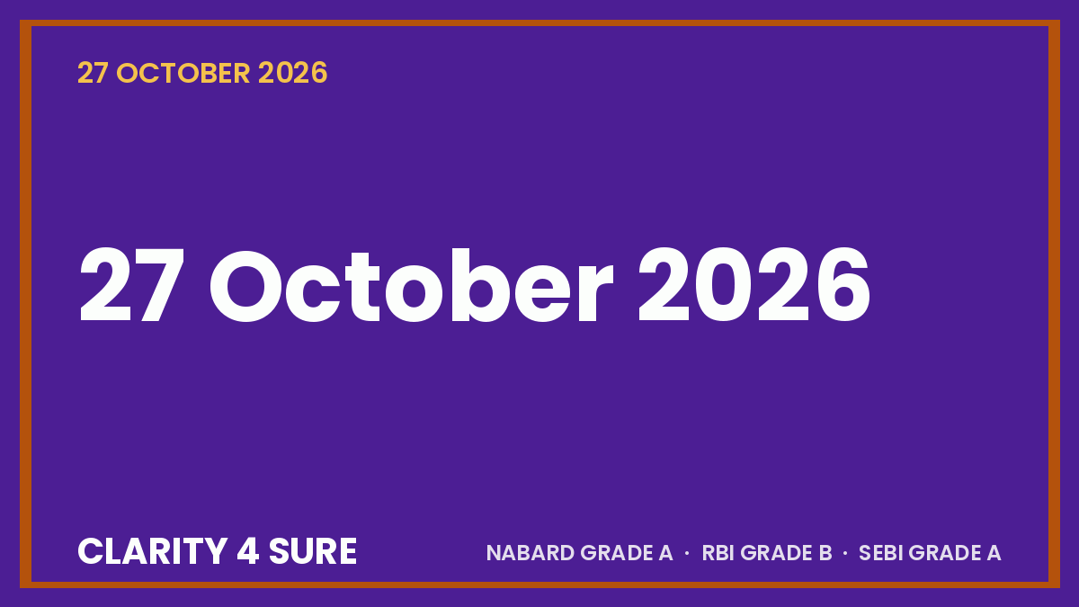 Daily Current Affairs (DCA) 27 October, 2026