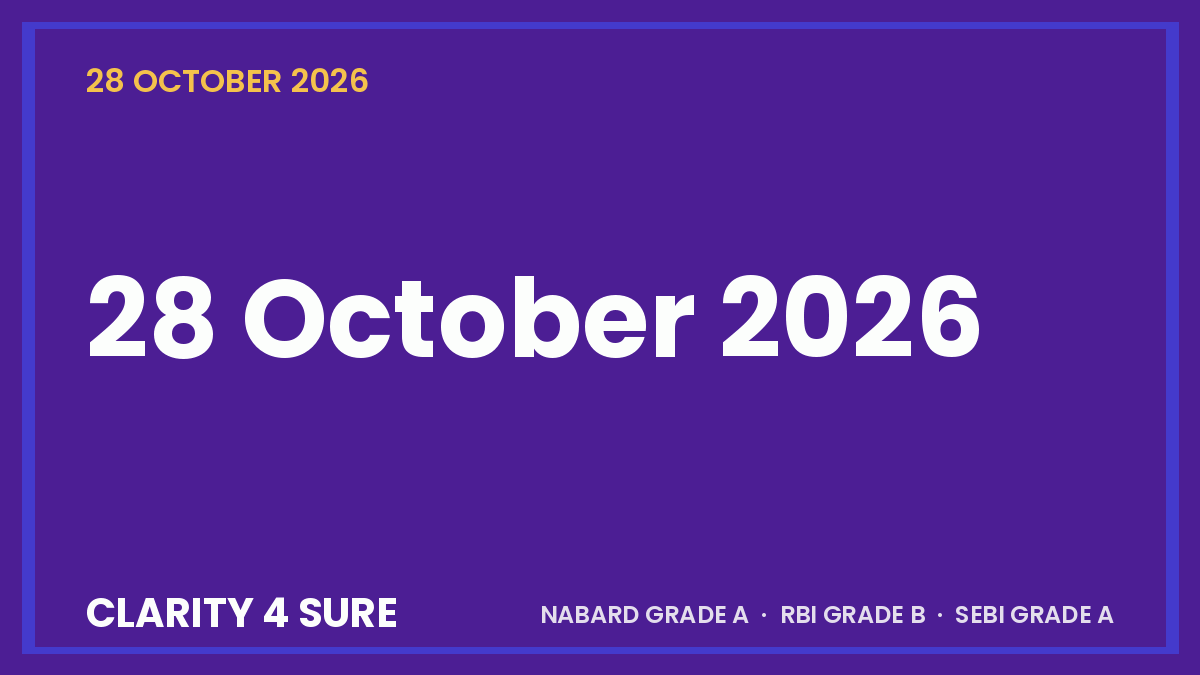 Daily Current Affairs (DCA) 29 October, 2026