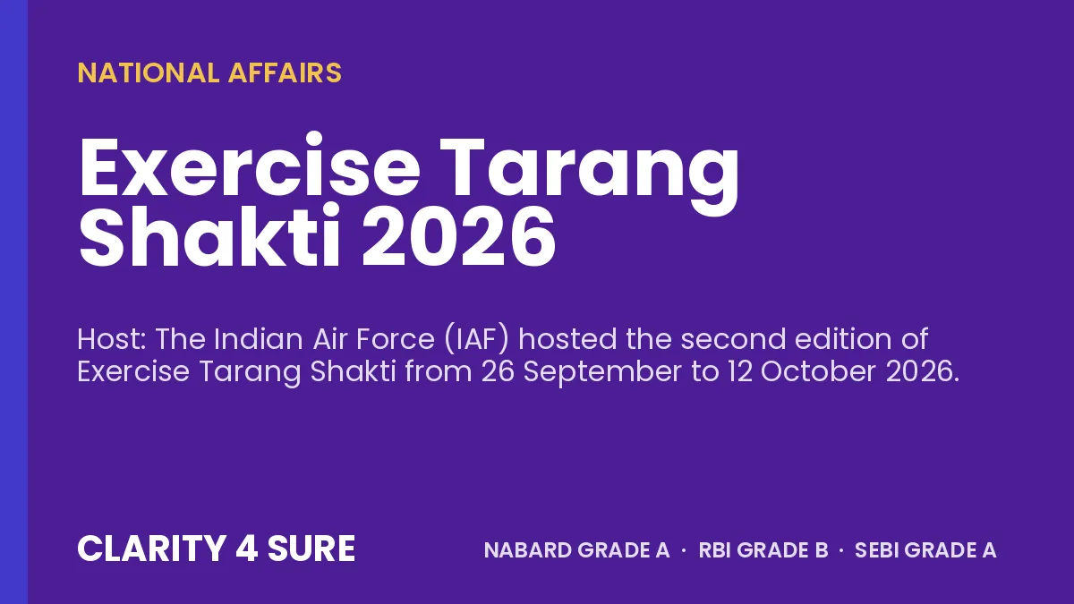 Exercise Tarang Shakti 2026