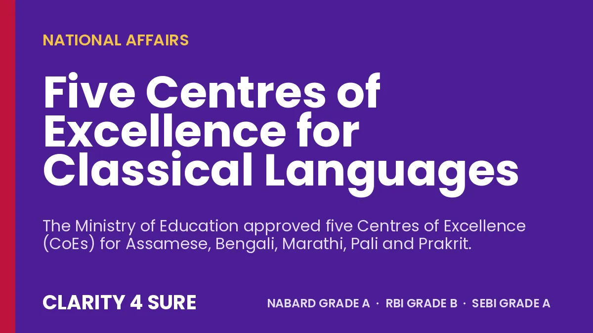 Five Centres of Excellence for Classical Languages