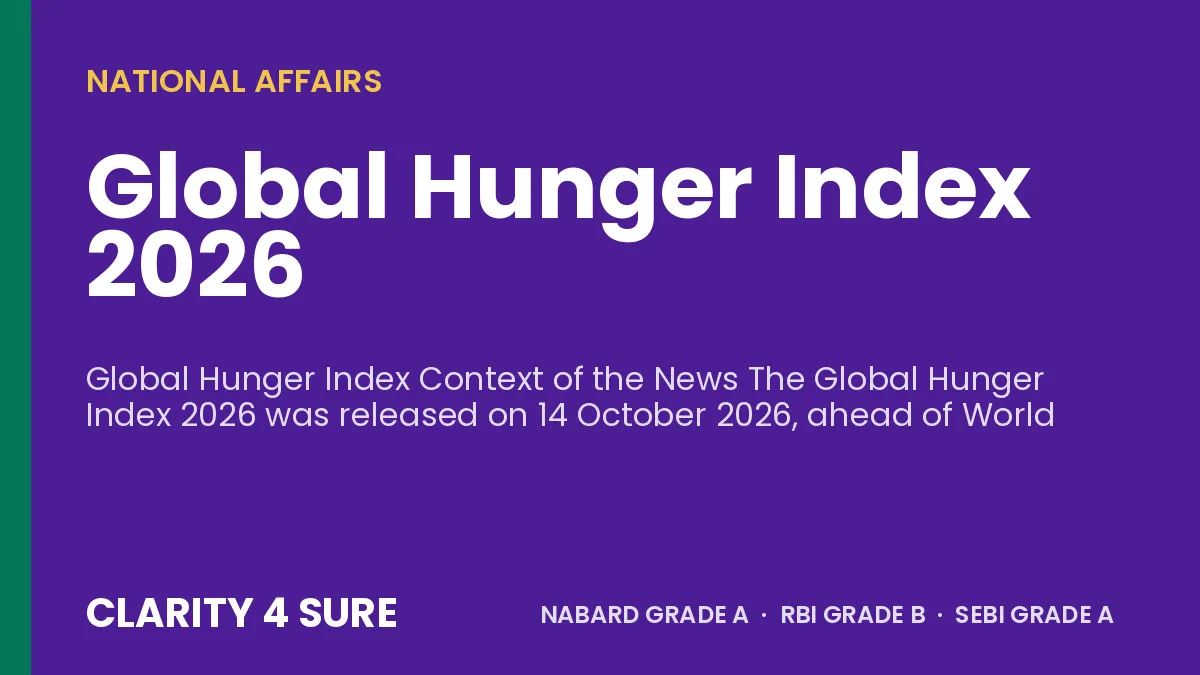Global Hunger Index 2026