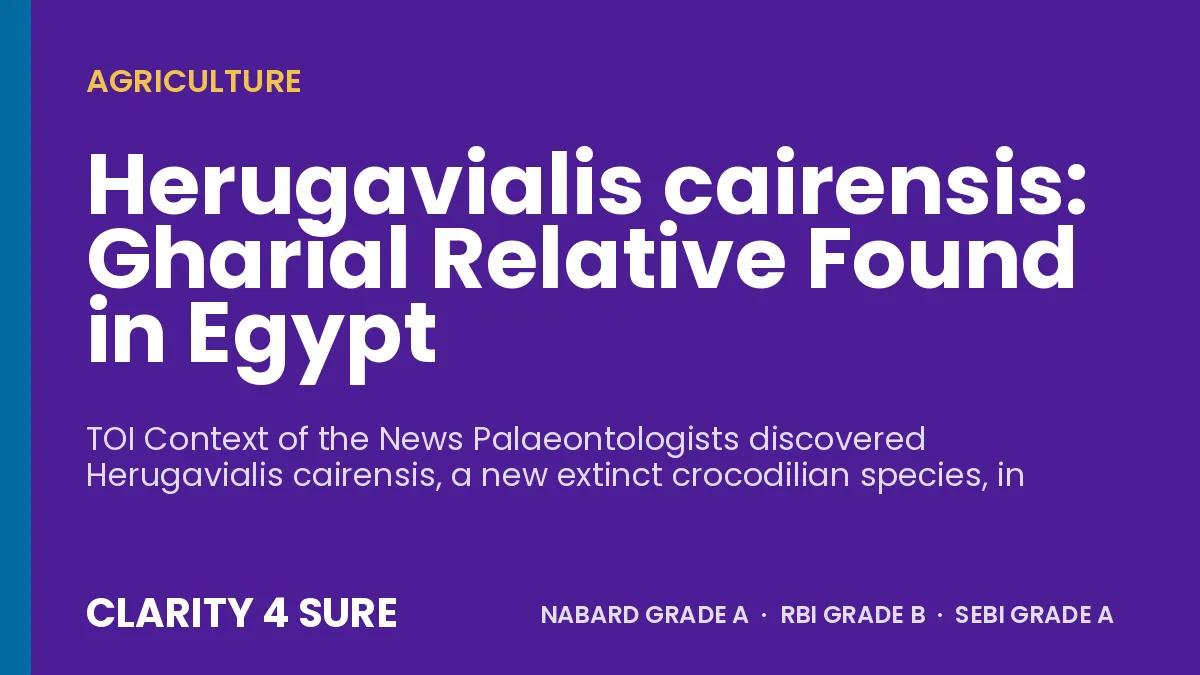 Herugavialis cairensis: Gharial Relative Found in Egypt