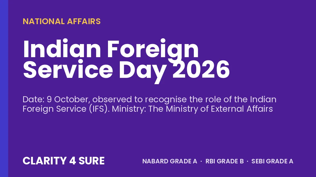 Indian Foreign Service Day  2026