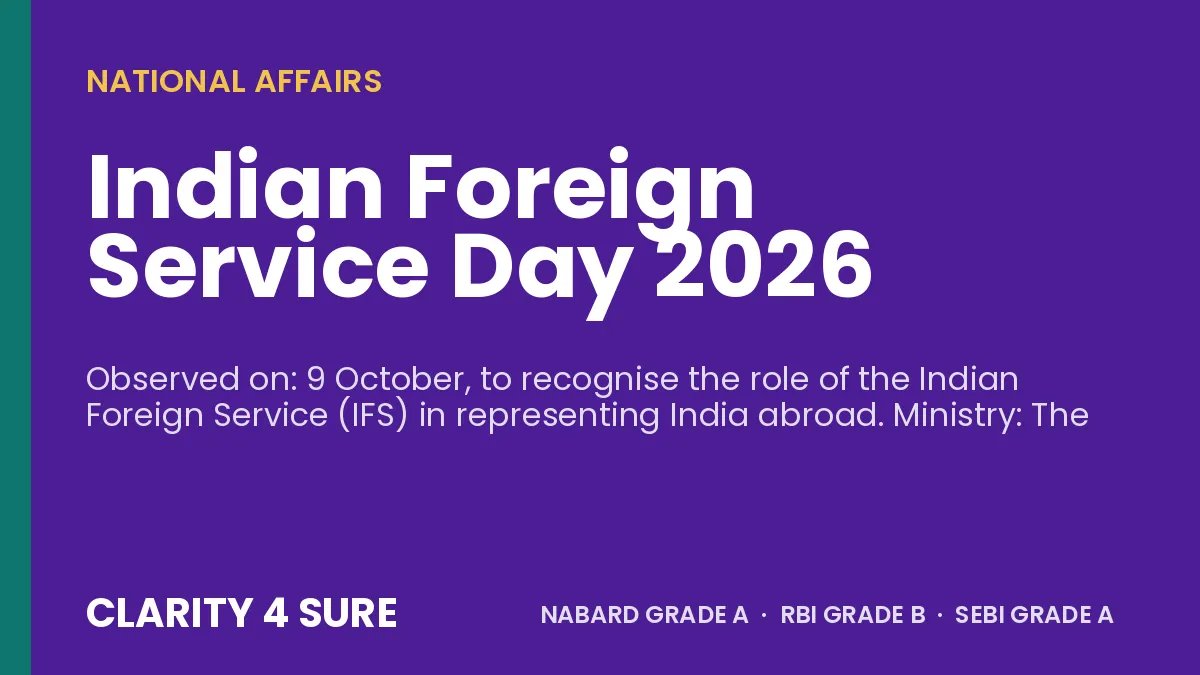 Indian Foreign Service Day 2026