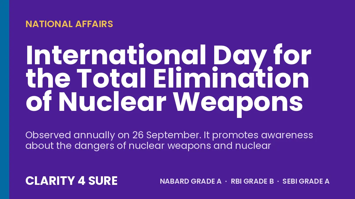 International Day for the Total Elimination of Nuclear Weapons