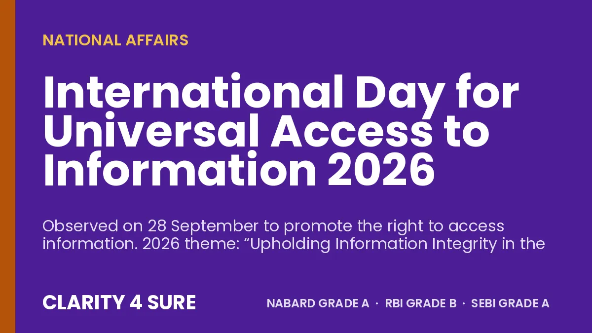 International Day for Universal Access to Information 2026