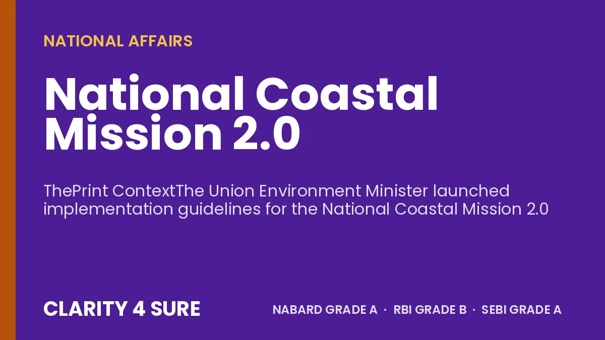 National Coastal Mission  2.0