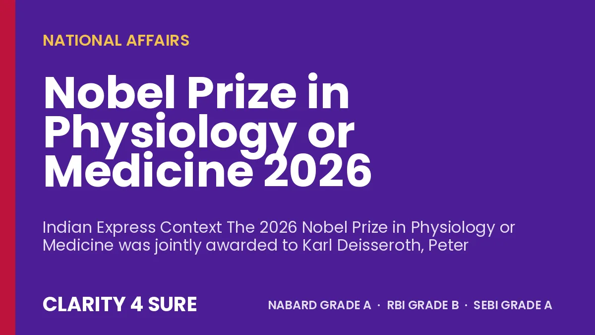 Nobel Prize in Physiology or Medicine 2026