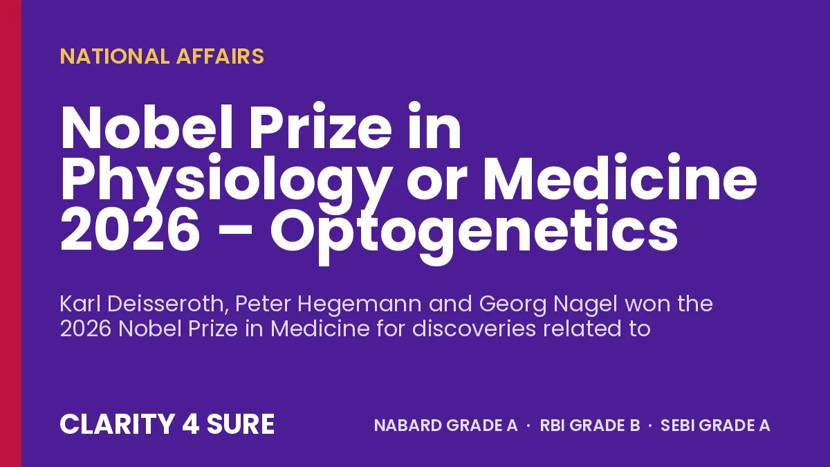 Nobel Prize in Physiology or Medicine 2026 – Optogenetics
