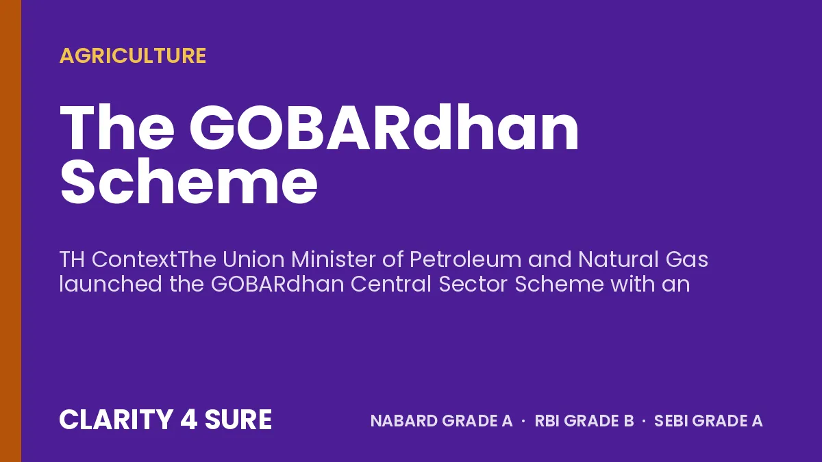 The GOBARdhan Scheme