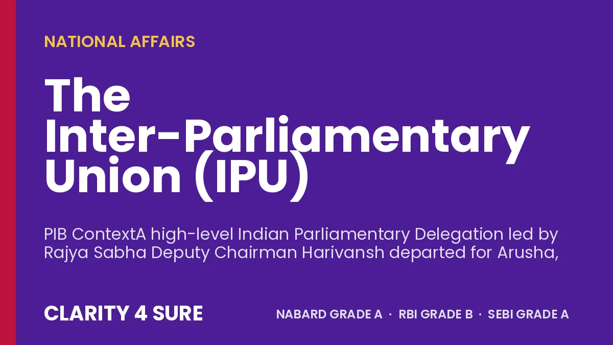 The Inter-Parliamentary Union (IPU)