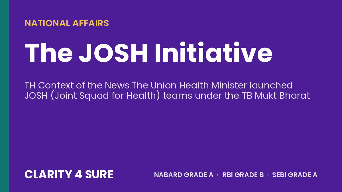 The JOSH Initiative