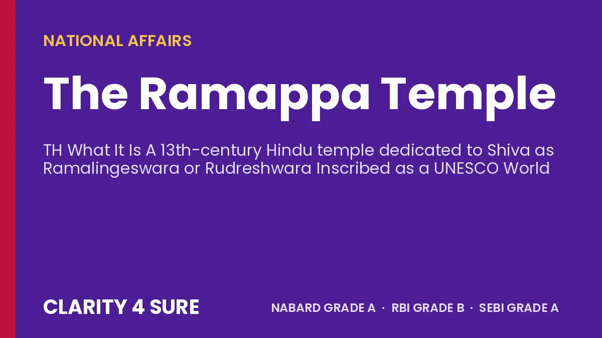 The Ramappa Temple