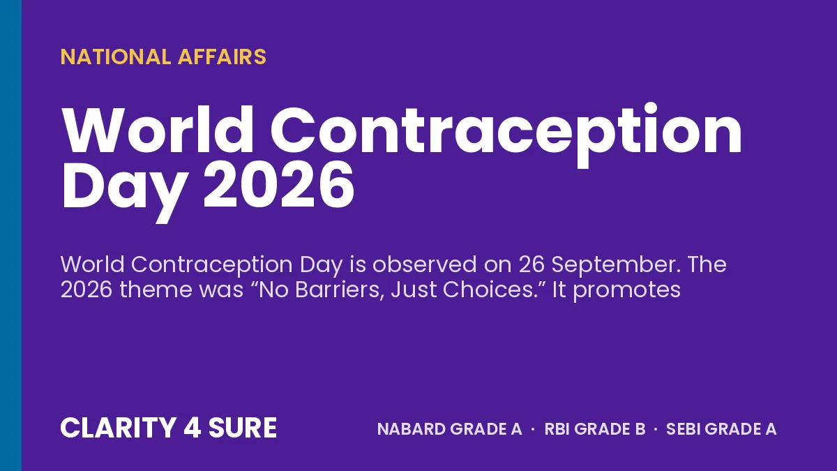 World Contraception Day 2026
