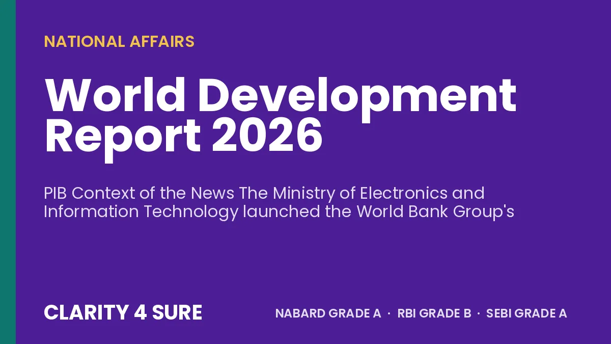 World Development Report 2026