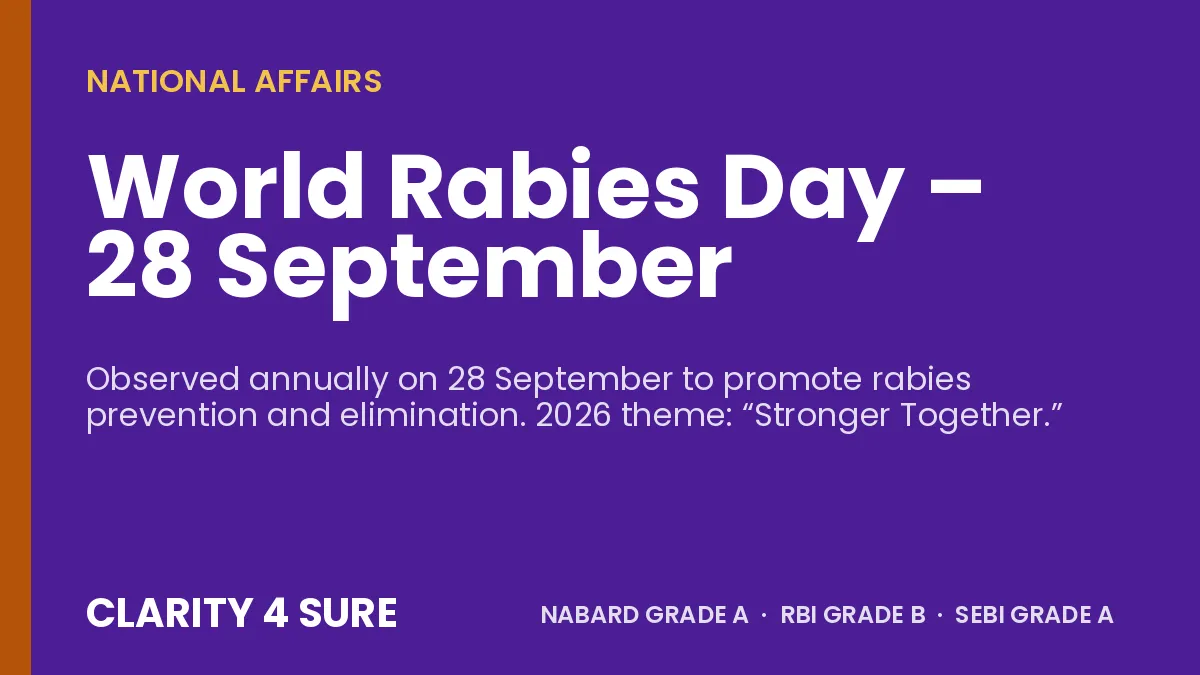 World Rabies Day – 28 September
